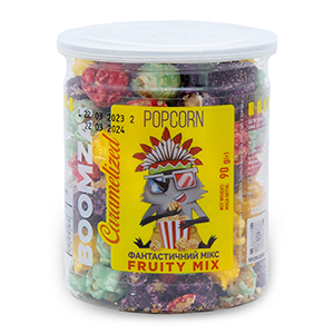 Popcorn In A Tube, Caramelized "Fruity Mix", The Panda 90g