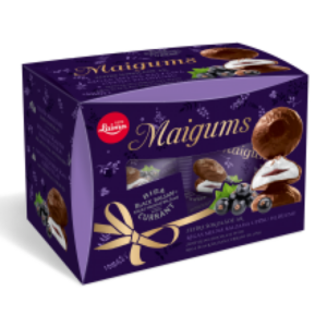 Laima - Maigums Glazed Marsmallows with Riga Black Balsam Currant Filling 185g