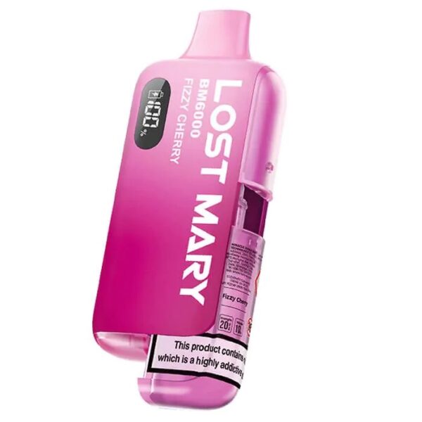 Lost Mary BM6000 Refillable Vape Kit-Fizzy Cherry (pack of 5)