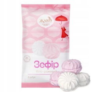 WHITE - PINK ZEPHYR (MARSHMALLOW) ZHAKO, 350g
